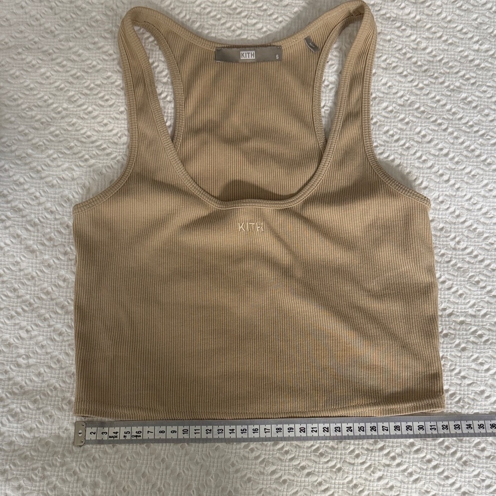 Kith Beige Ribbed Crop Top